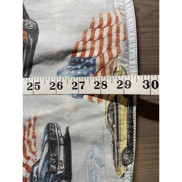 3 for $25-Red Head Shirt Mens Med Button Down Blue Cars USA Flag - Picture 6 of 7